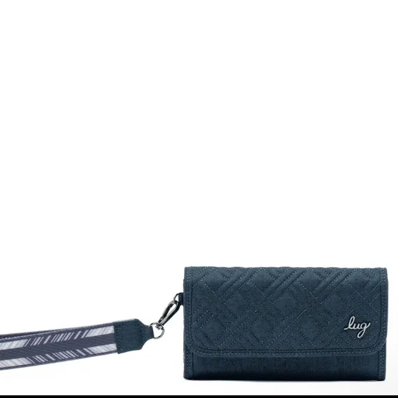 Lug Stroll RFID Wristlet Wallet in Heather Indigo - Picture 2 of 8